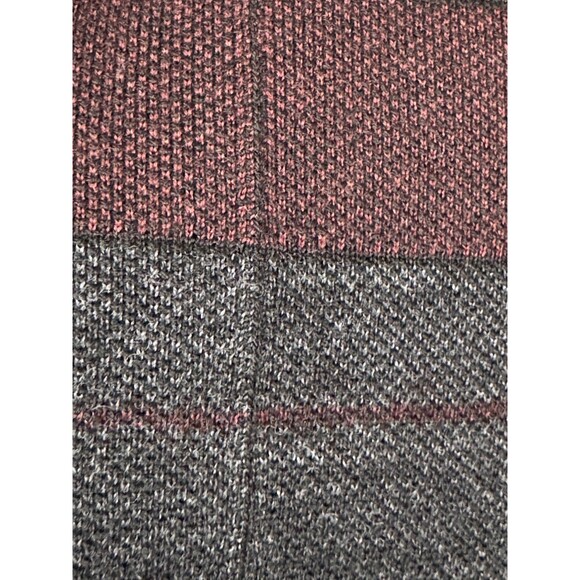 Vintage Modango Sweater Mens XL Black Gray Merino Wool Blend Long Sleeve Polo - Picture 7 of 15